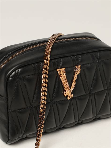 versace black crossbody|versace shoulder bag price.